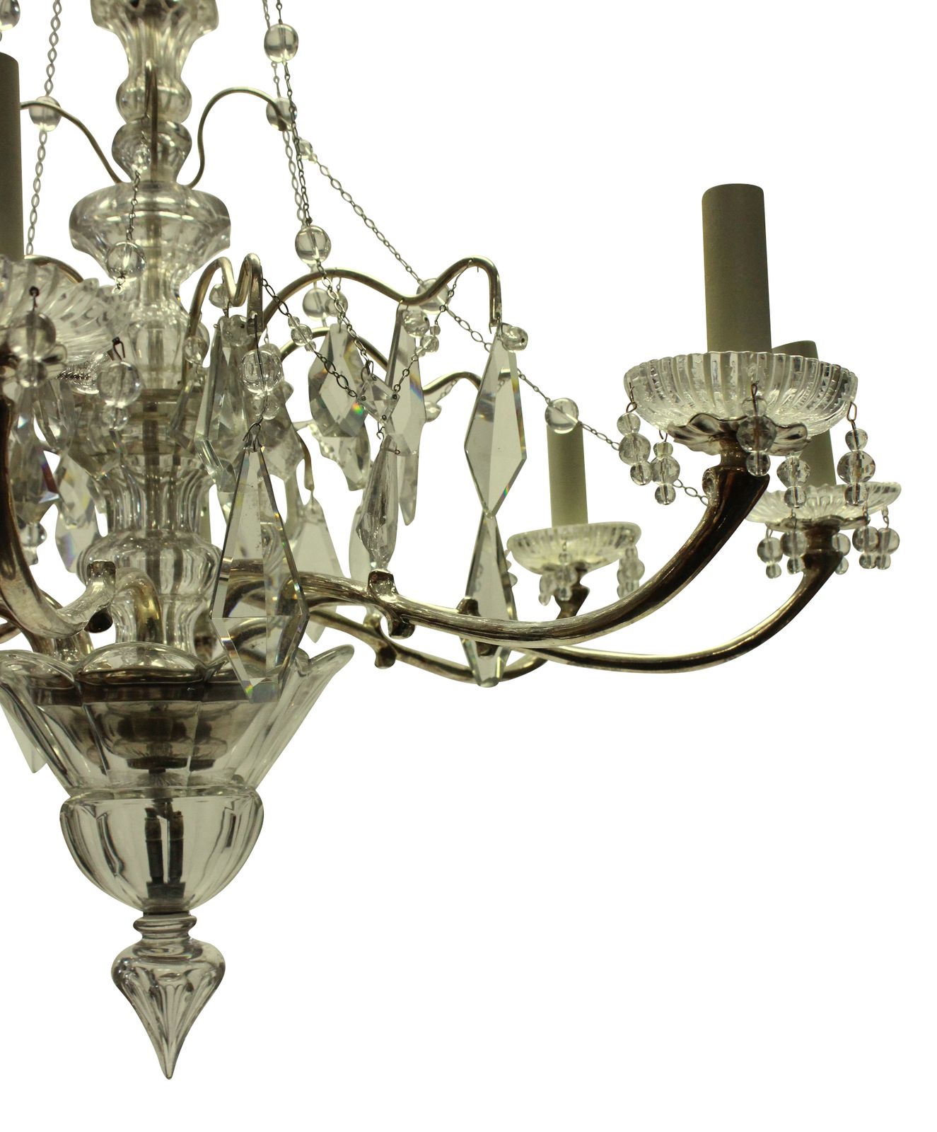 A French Silver & Cut Glass Chandelier photo vinterior