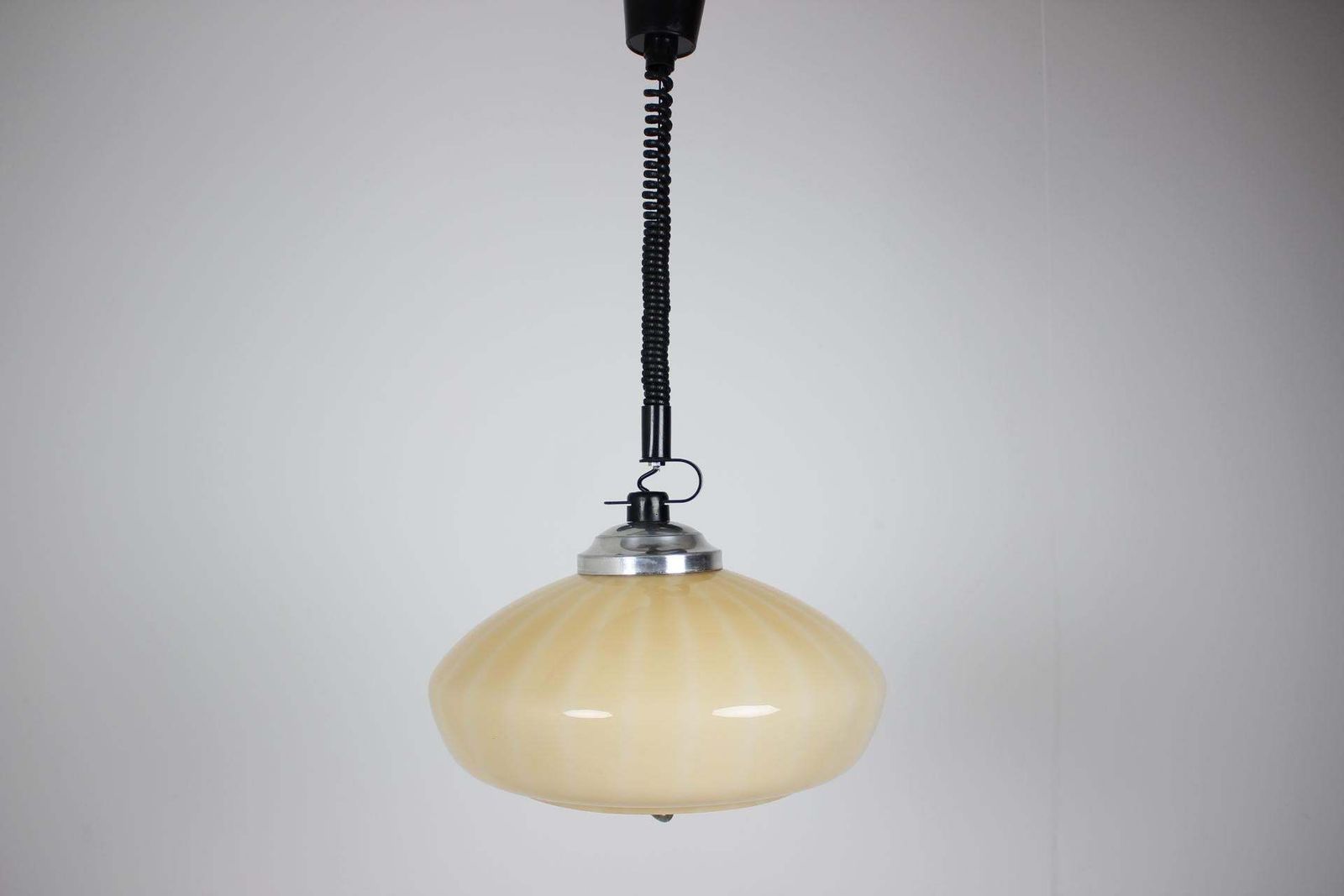 Mid Century Glass Pendant, 1970s