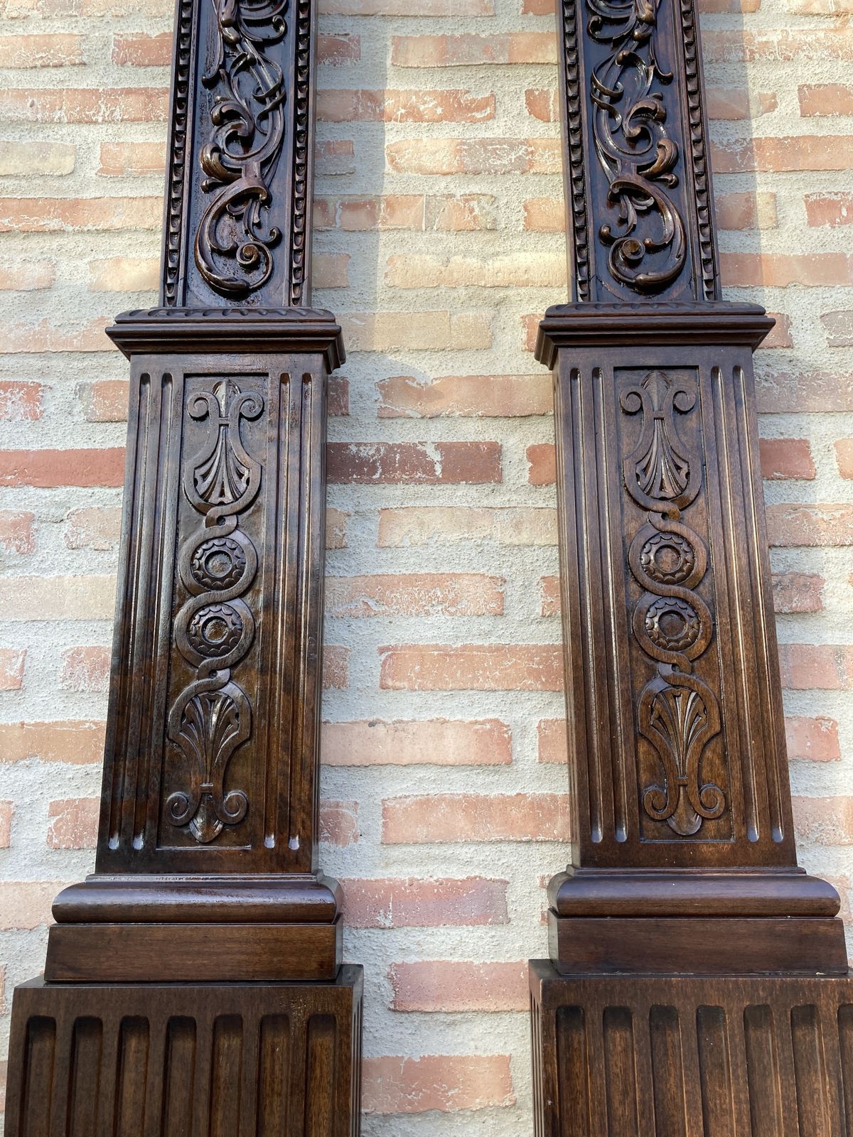 photo for sale Pair Of Carved Oak Panels