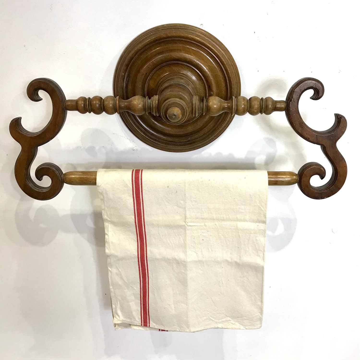 C1900 Century French "Ciel De Lit" Towel Rail photo Furniture