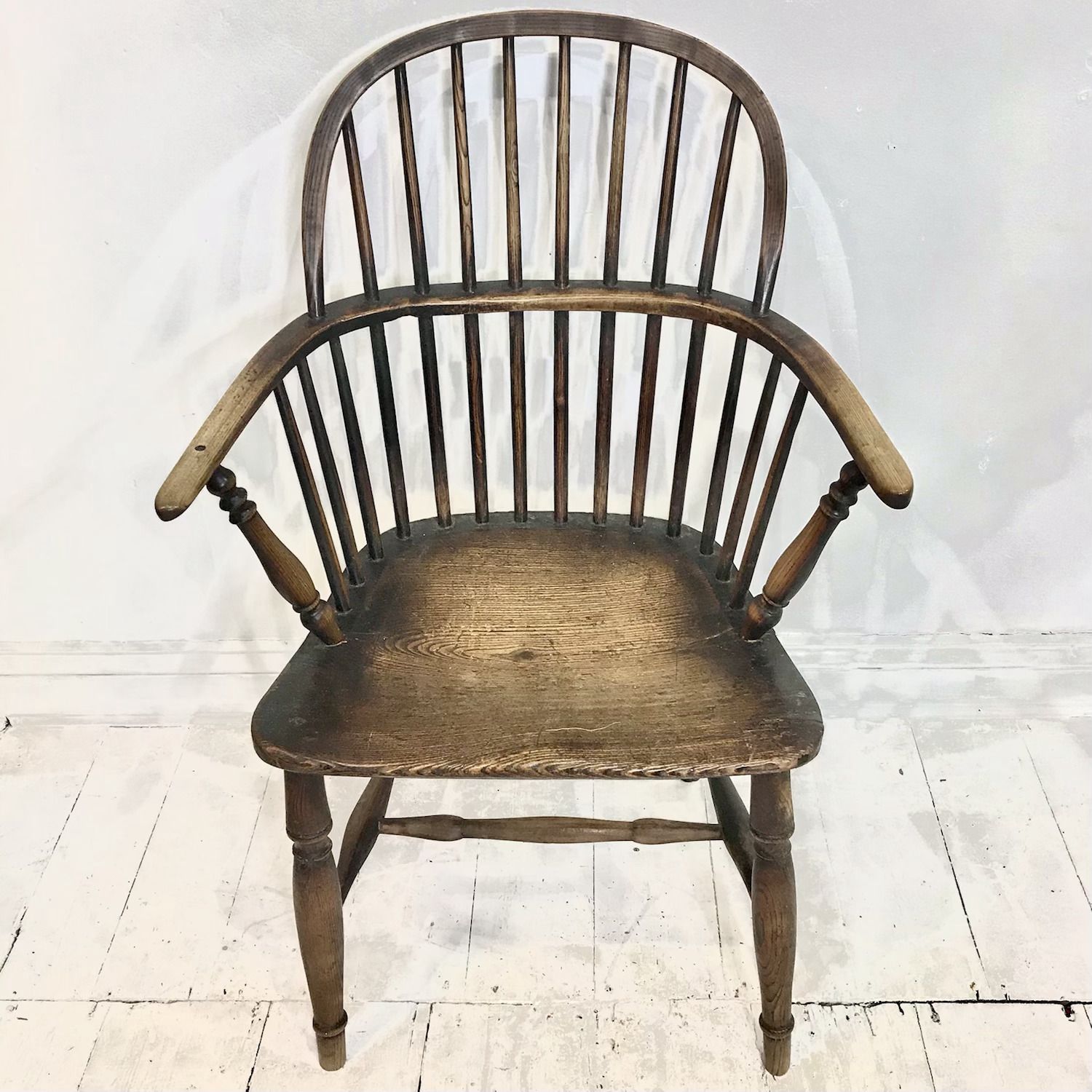 photo vinterior West Country Elm And Ash Hoop Back Armchair C1800 1820