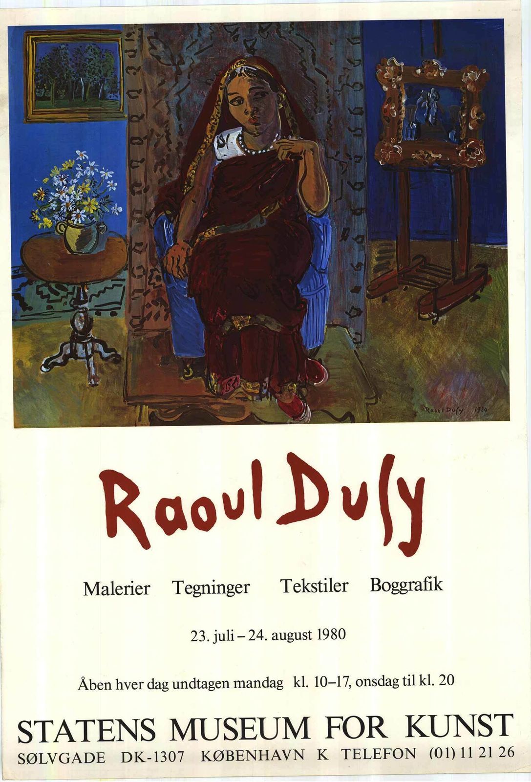 Raoul Dufy (1877–1953) Poster For The Exhibition At Statens Museum For Kunst, Denmark