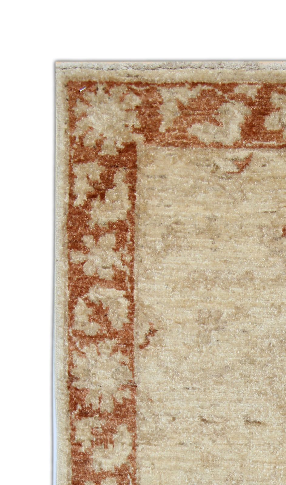 Vintage Brown Ziegler Carpet, Traditional Handwoven Wool Area Rug  65x118cm photo 345.0