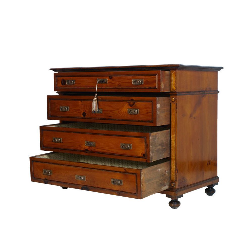 Late 19th Century Neoclassic Country Commode Chest Of Drawers photo for sale