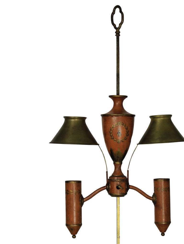 A Napoleonic Revival Orange Tole Desk Lamp photo furniture