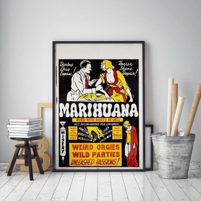 'Marihuana' Original Vintage Film Poster, American, 1930s photo for sale