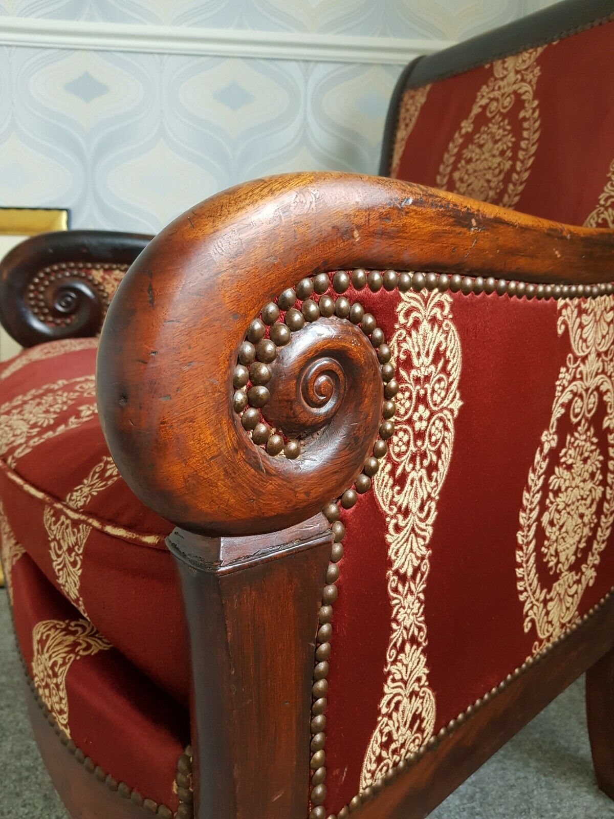 A Superb Antique Empire Regency French Armchair Country House photo vintage