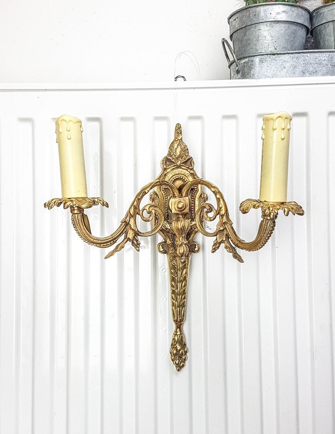 Empire Style Bronze Wall Sconces Mid Century / Vintage Wall Light