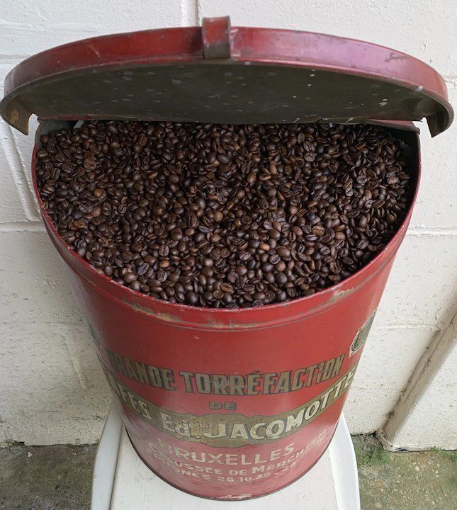Home Decor 1920s Belgian Coffee Sales Tin photo