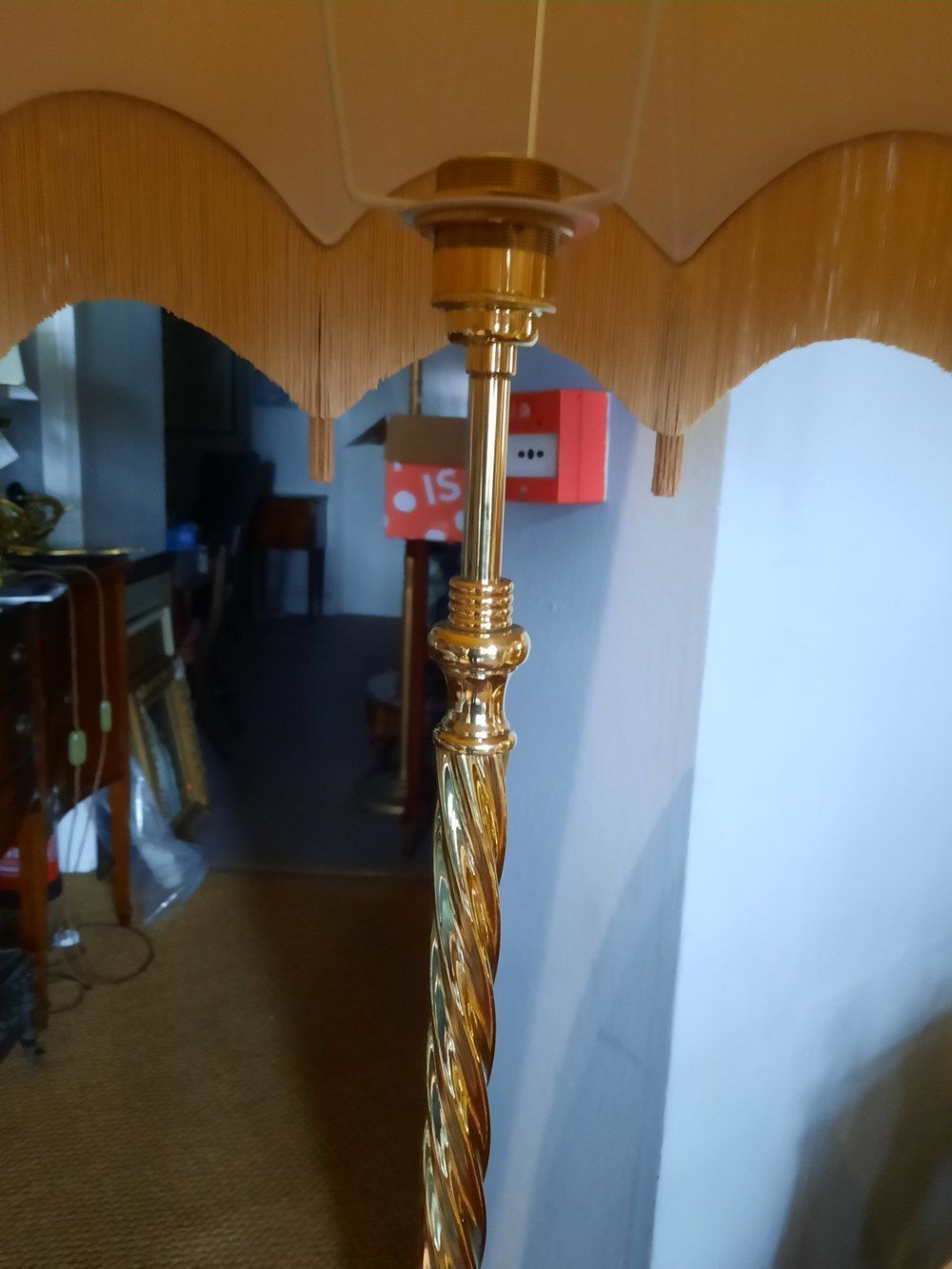 Brass Twist Column Standard Lamp photo Lighting