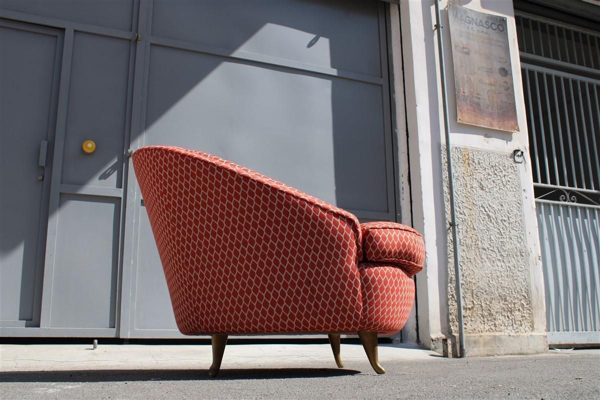 Isa Bergamo Gio Ponti Armchair Made In Italy 1950s Original Fabric photo furniture