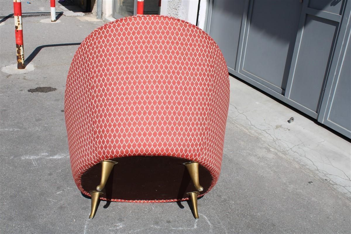 Isa Bergamo Gio Ponti Armchair Made In Italy 1950s Original Fabric photo vinterior