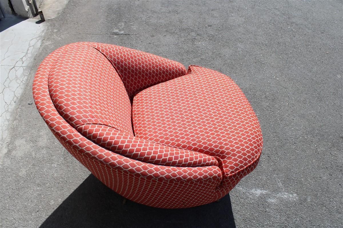 photo buy Isa Bergamo Gio Ponti Armchair Made In Italy 1950s Original Fabric