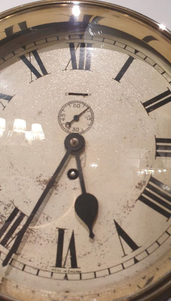 19th Century Marine Brass Ships Clock photo Home Decor