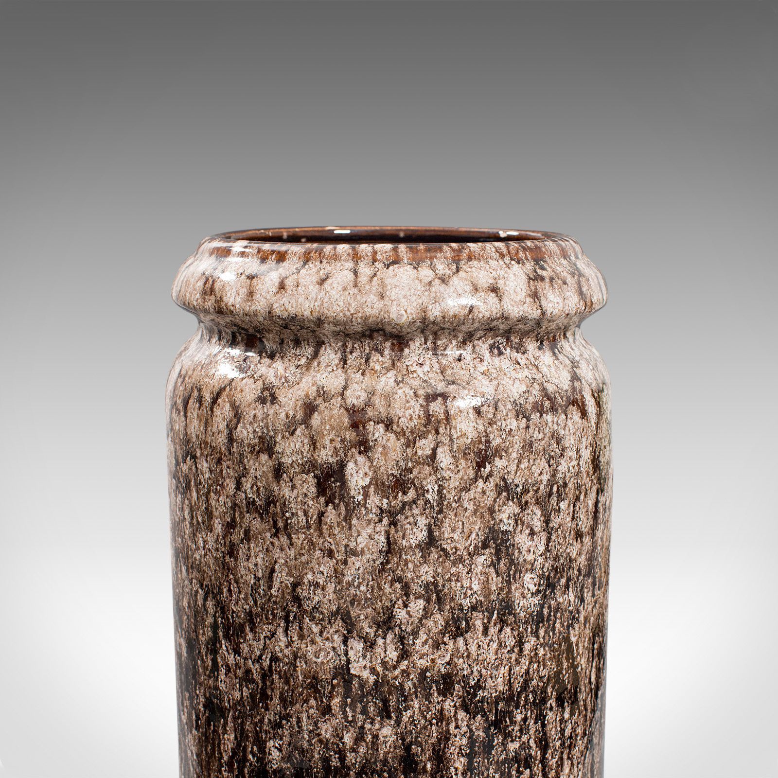 photo furniture Vintage Stick Stand, German, Ceramic, Magma, Lava, Decorative Vase, Circa 1960