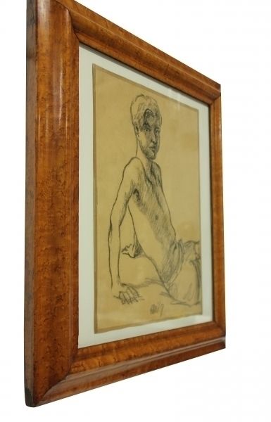 A Portrait Of A Young Man In Charcoal photo furniture