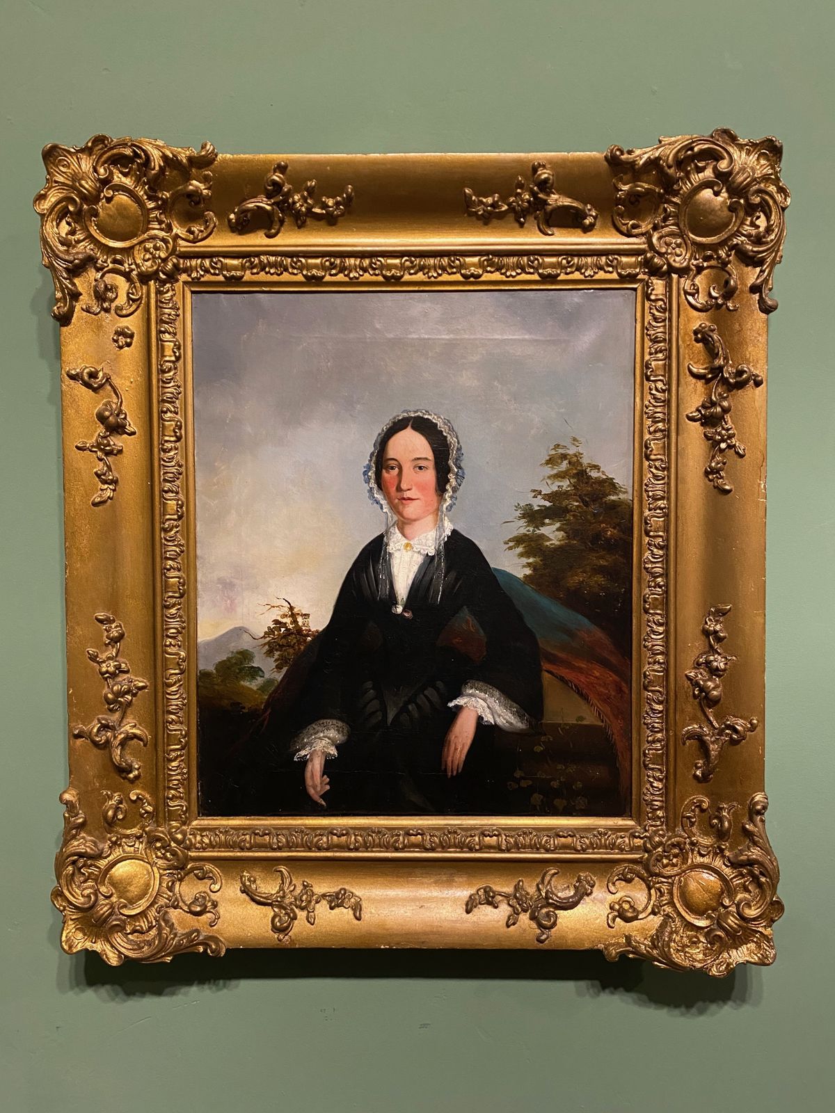 Oil Painting   19th C. Victorian Portrait Of A Lady.