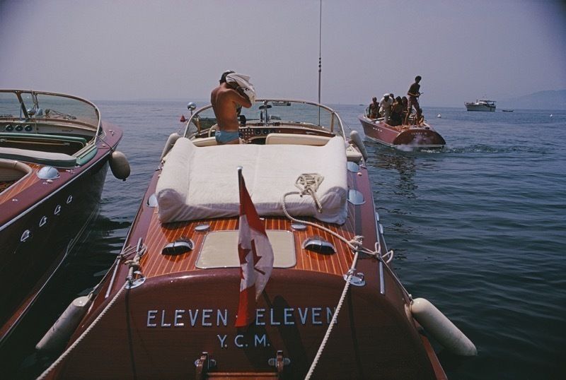 Slim Aarons 'Motorboats In Antibes'    Oversize C Print Unframed
