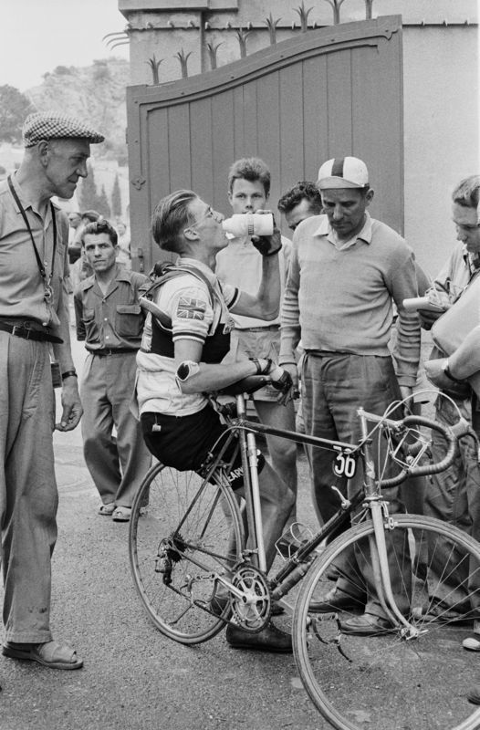 'British Rider On Tour' 1955 Silver Gelatin Print Framed In White photo furniture