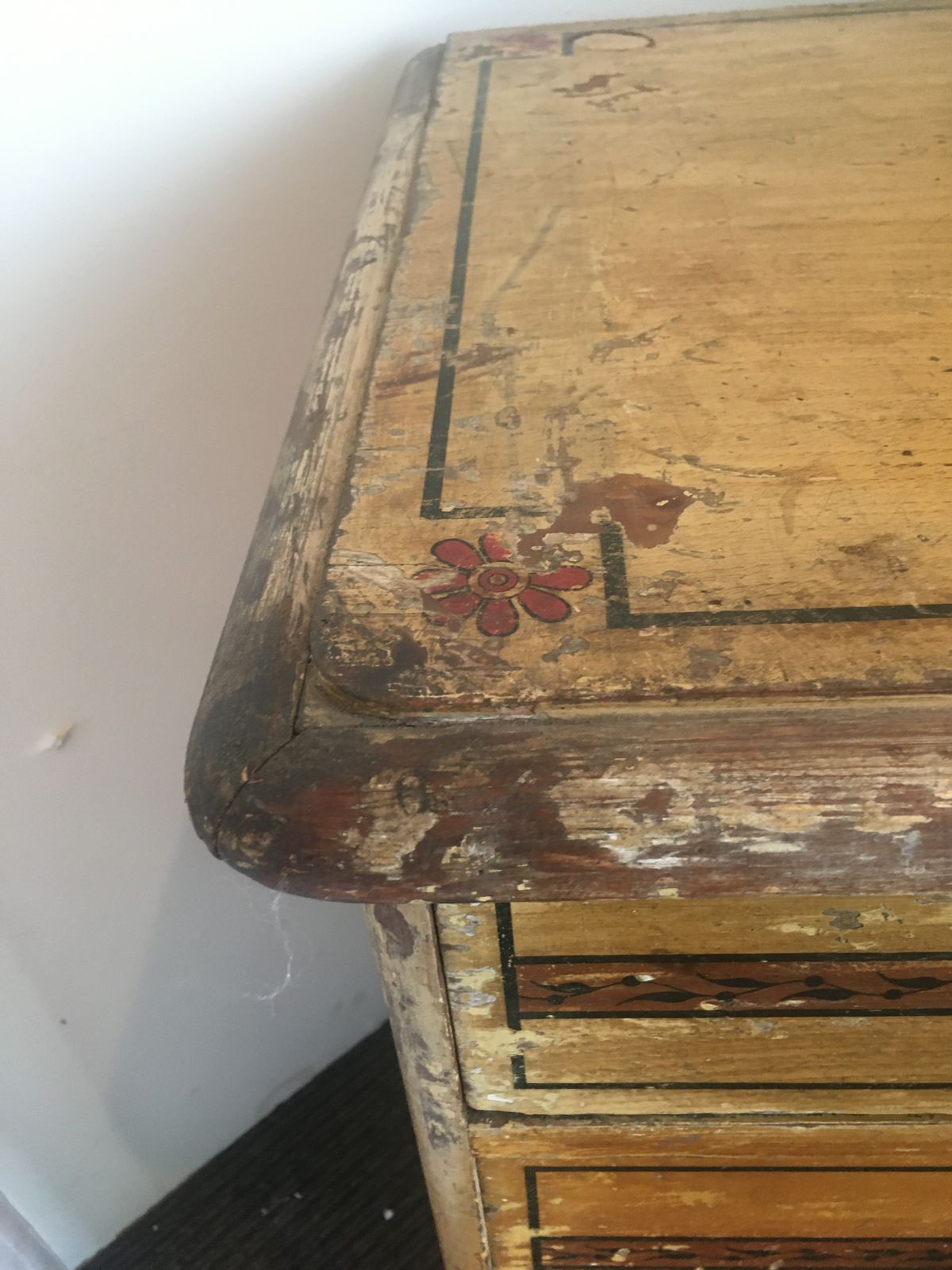 Victorian Original Painted Pine Chest Of Drawers photo 995.0