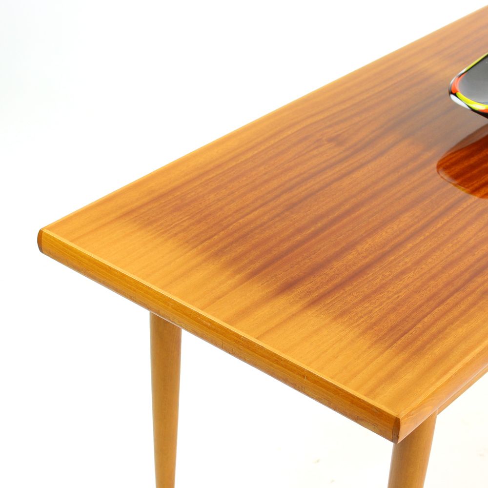 photo for sale Long Coffee Table In Mahogany And Teak, Czechoslovakia 1970s