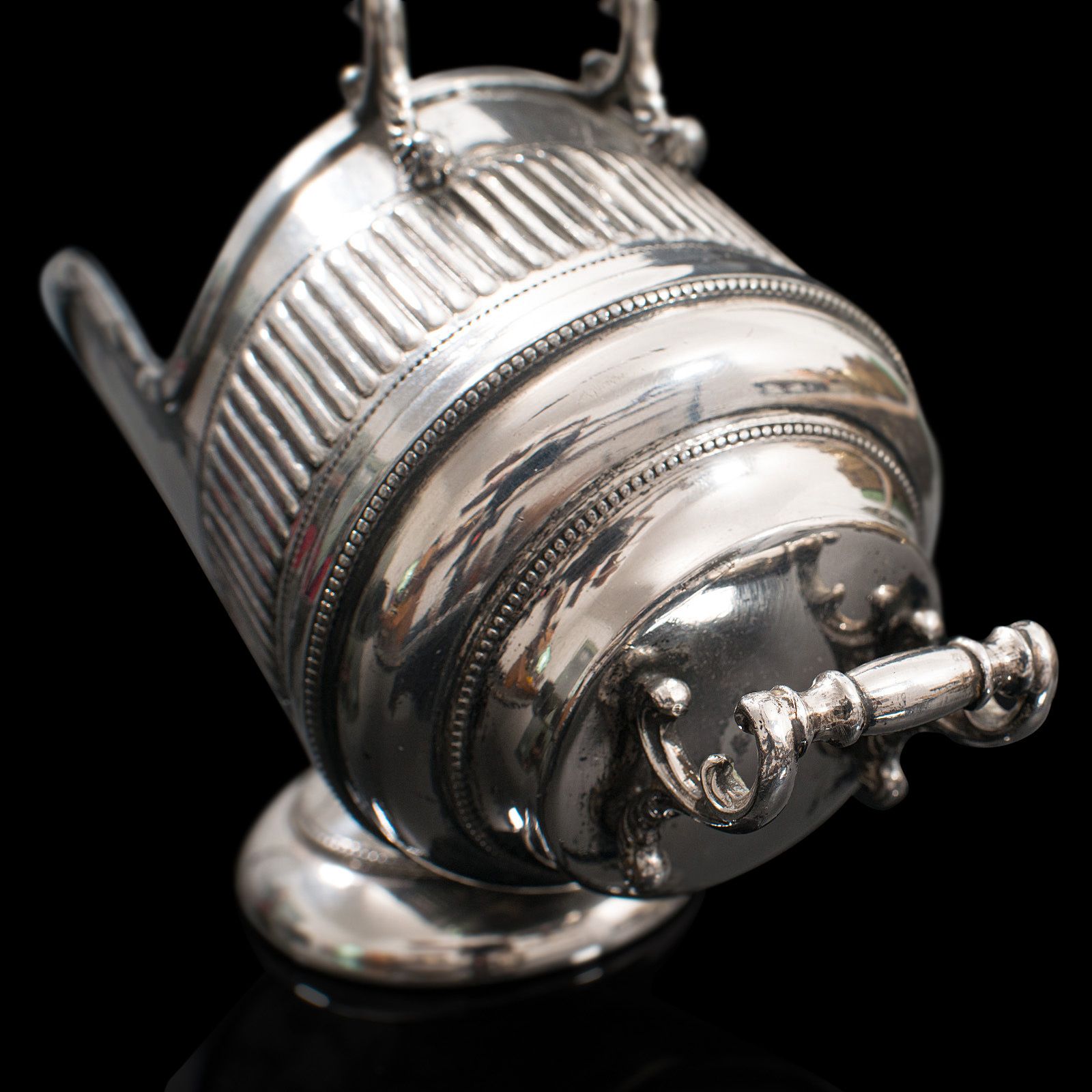 Antique Salt Cellar, English, Silver Plate, Server, Miniature Scuttle, Victorian photo 395.0