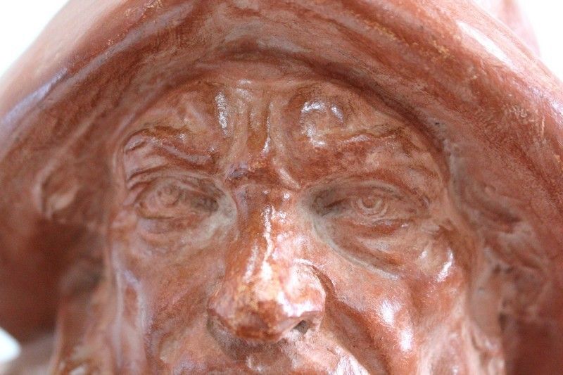 Terracotta Bust "Fisherman At The Bar", By L. Morice   Late 19th Century photo vinterior