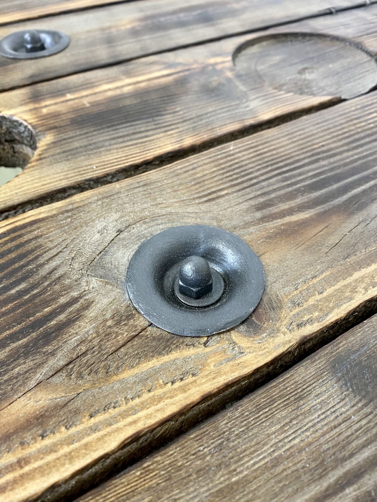 Vintage Industrial Circle Coffee Table, 1960s photo furniture