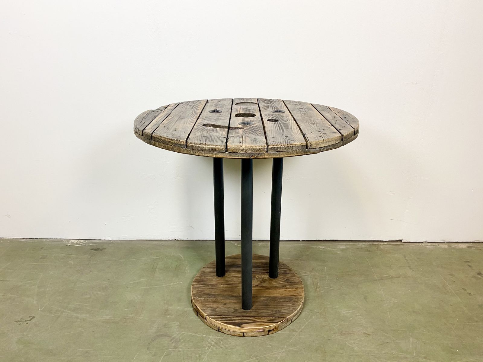 photo for sale Vintage Industrial Circle Coffee Table, 1960s