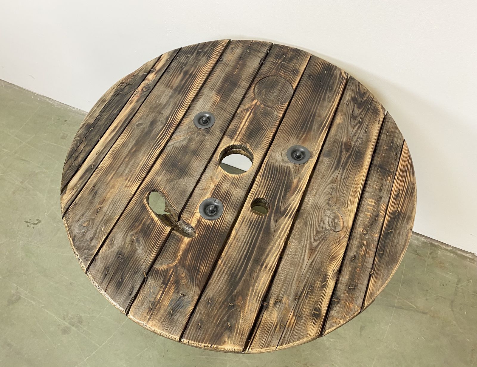 photo buy Vintage Industrial Circle Coffee Table, 1960s