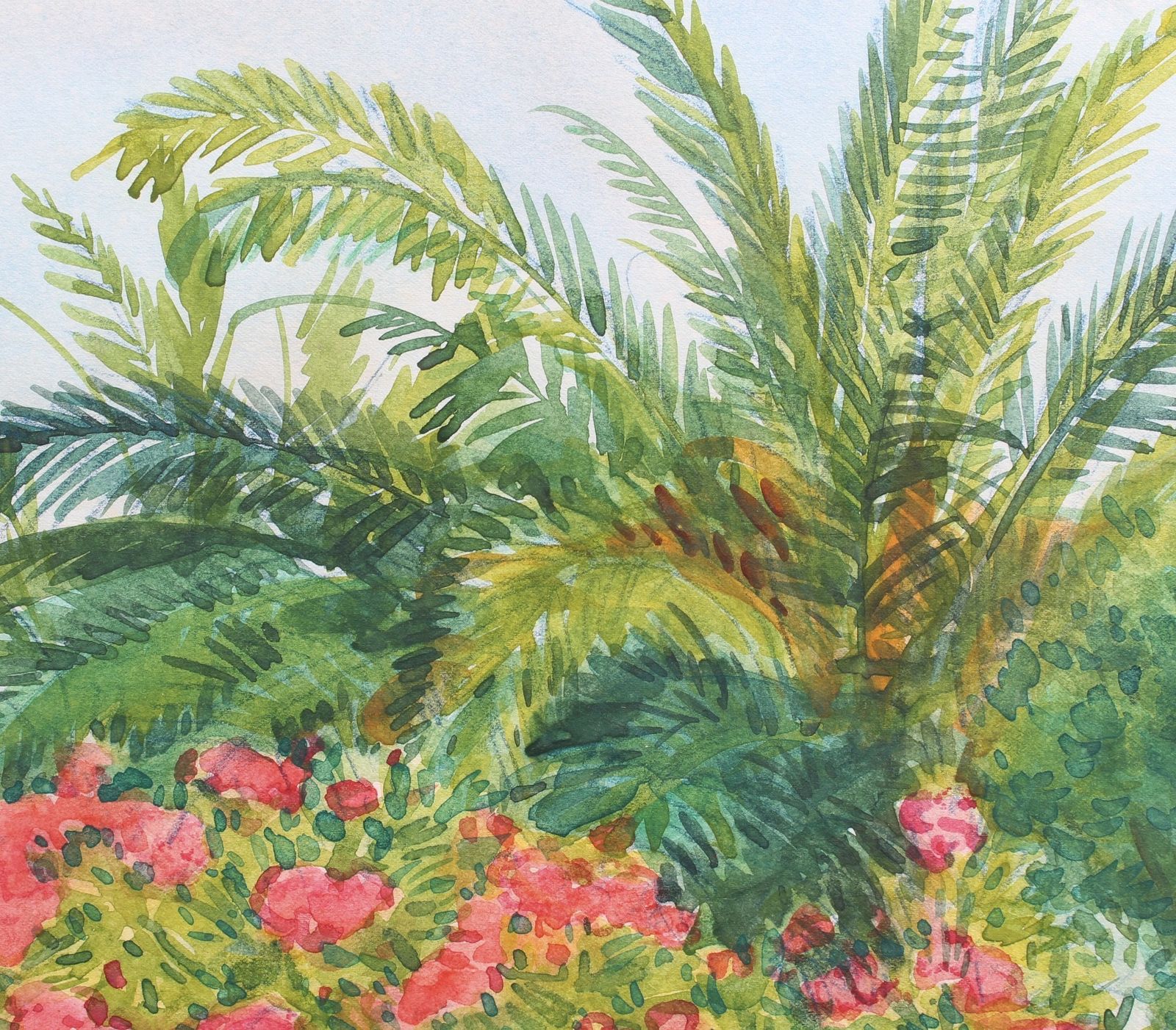 Pink Laurels In The Park   Côtes D'azur' By Tony Minartz (Circa 1930s) photo vinterior