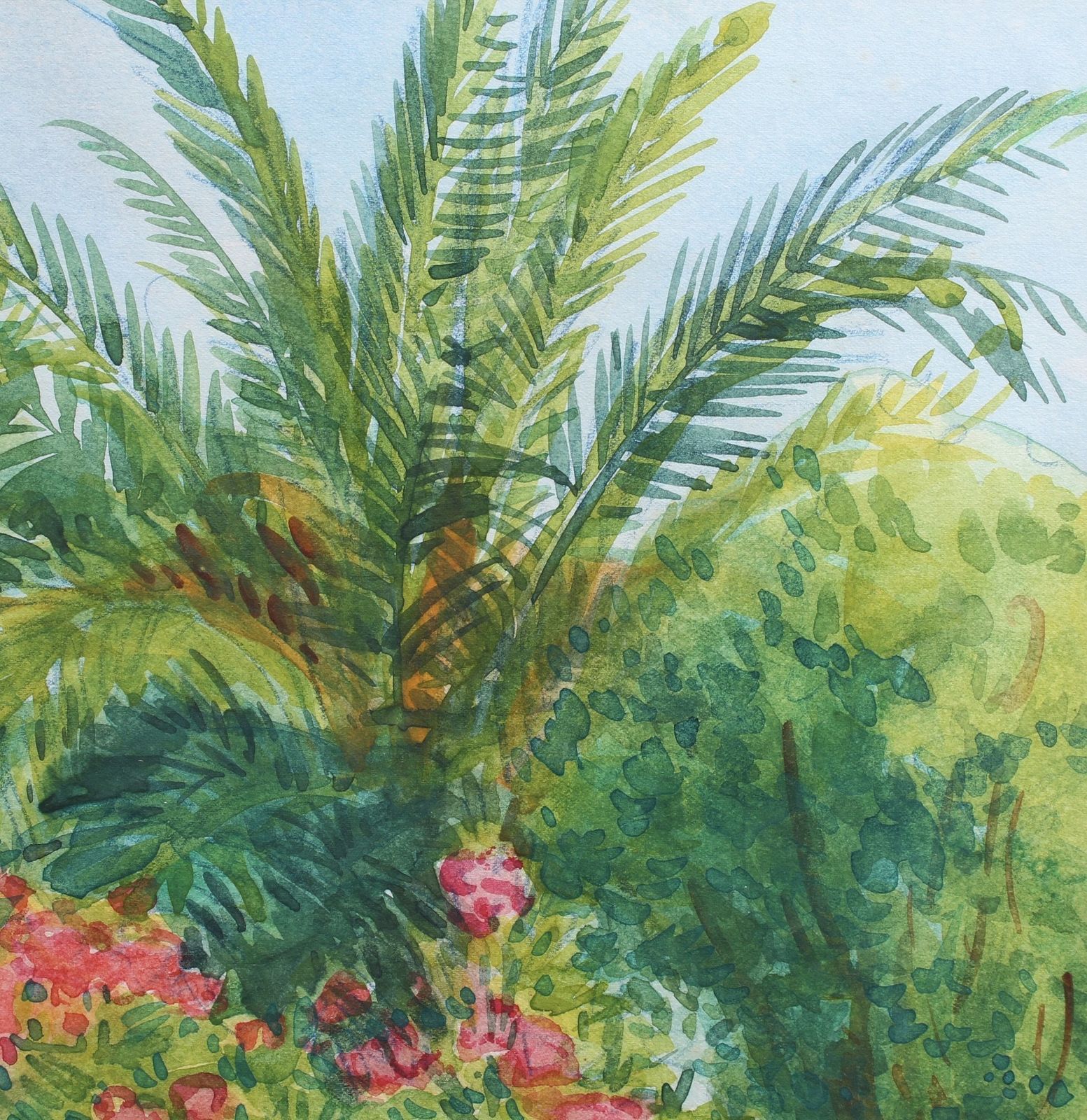 Pink Laurels In The Park   Côtes D'azur' By Tony Minartz (Circa 1930s) photo buy