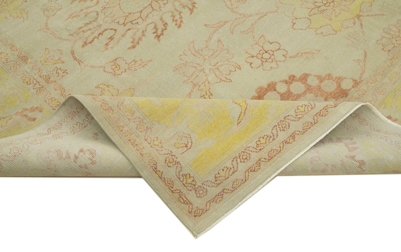 Hand Knotted Decorative Wool Oriental Oushak Rug photo vinterior