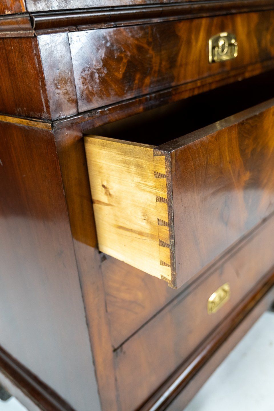 Late Empire Chest Of Drawers Of Mahogany  From The 1840s. photo Furniture