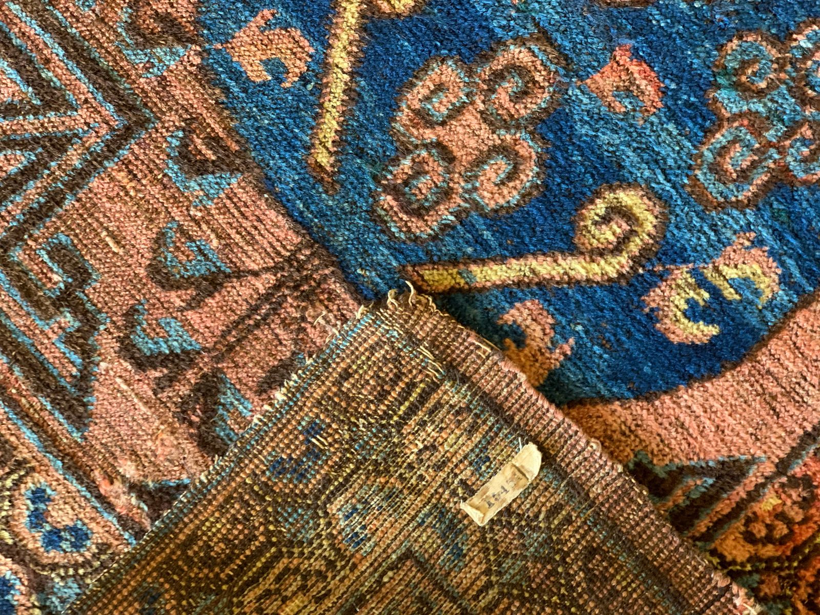 Handwoven Antique Rugs Rust Khotan Rug 74x94 Cm photo buy