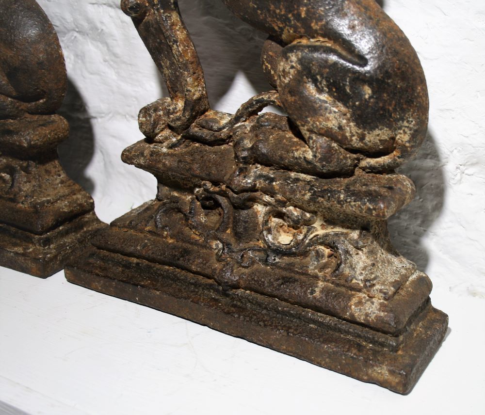 Cast Iron Door Stop | Rampant Lions | Shelf Art | Victorian Door Porters photo Home Fixtures