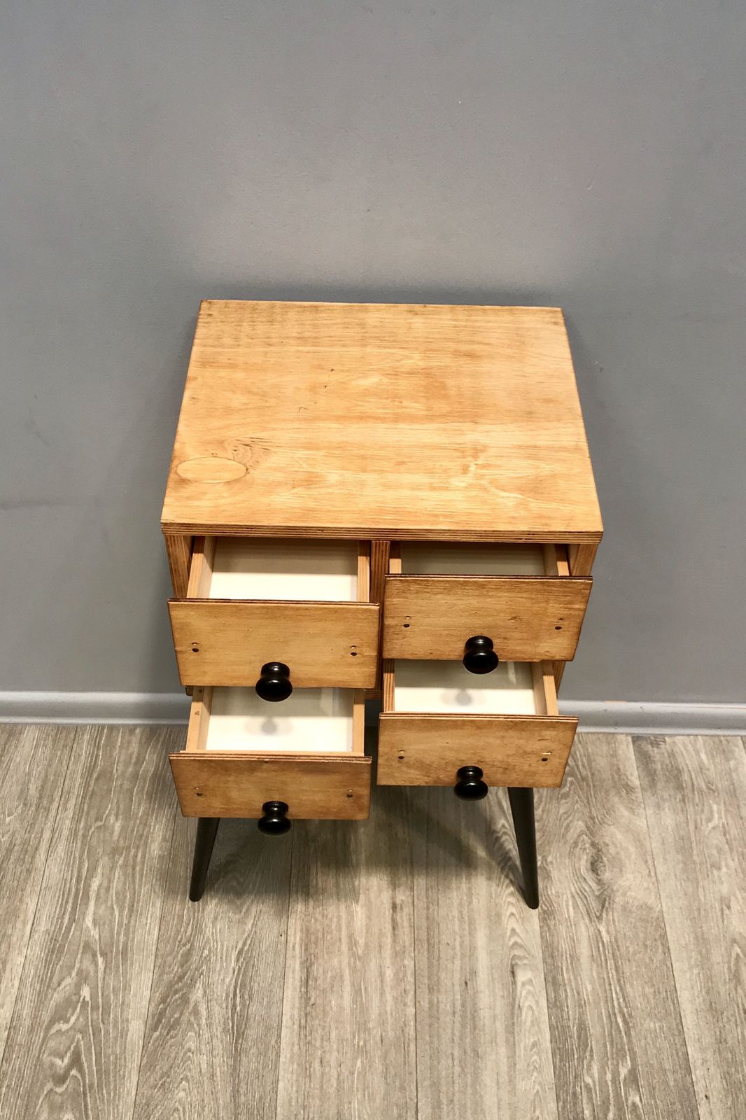 Vintage Four Drawer Cabinet In Wood 1980 photo vintage