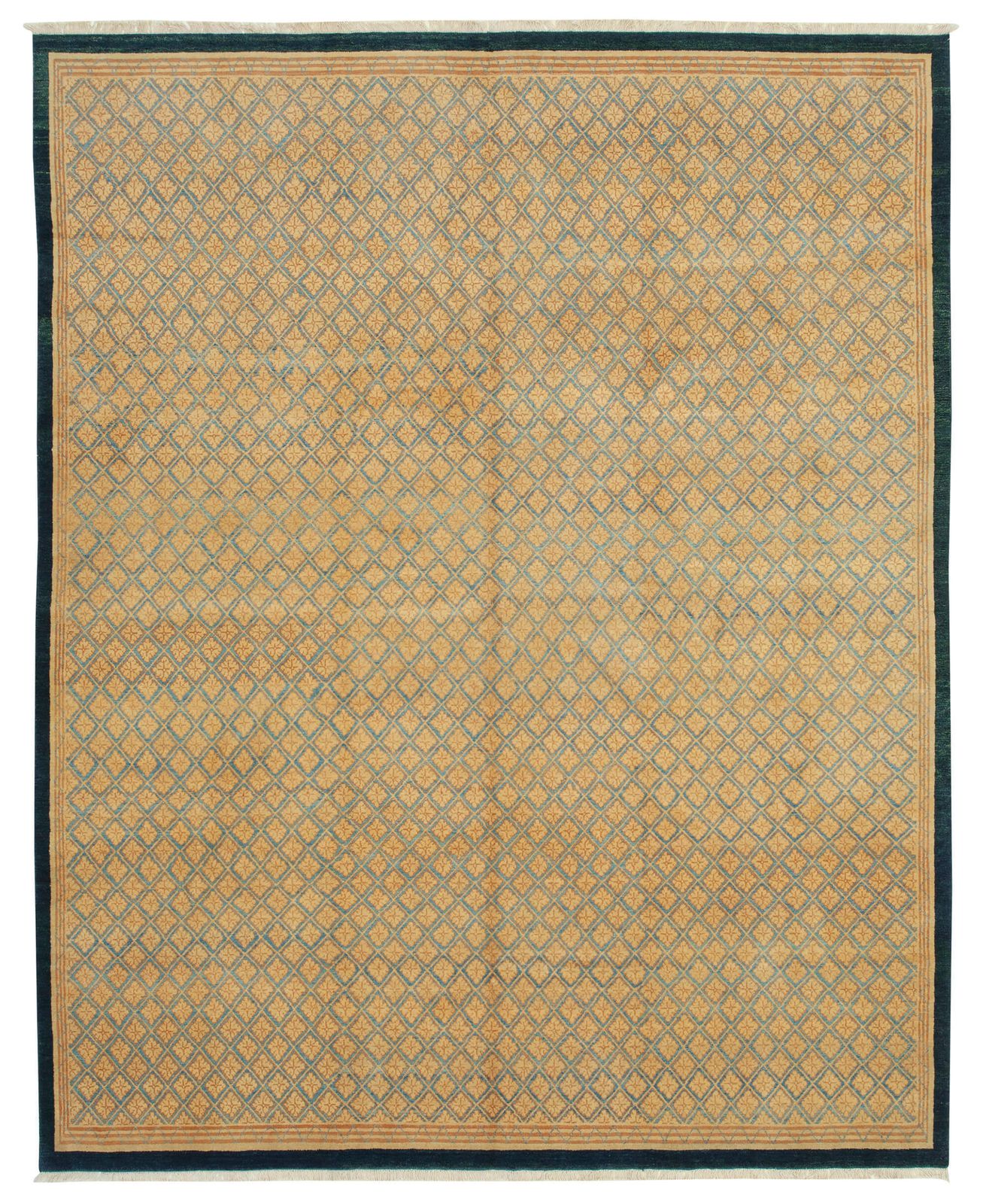 Antique Decorative Yellow Oushak Rug
