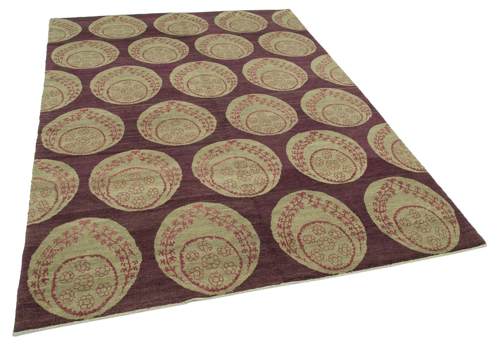 Antique Decorative Purple Oushak Rug photo furniture