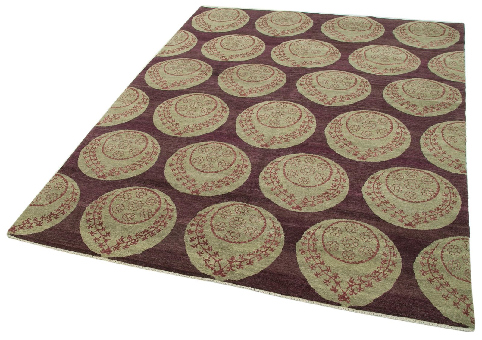 Antique Decorative Purple Oushak Rug photo for sale