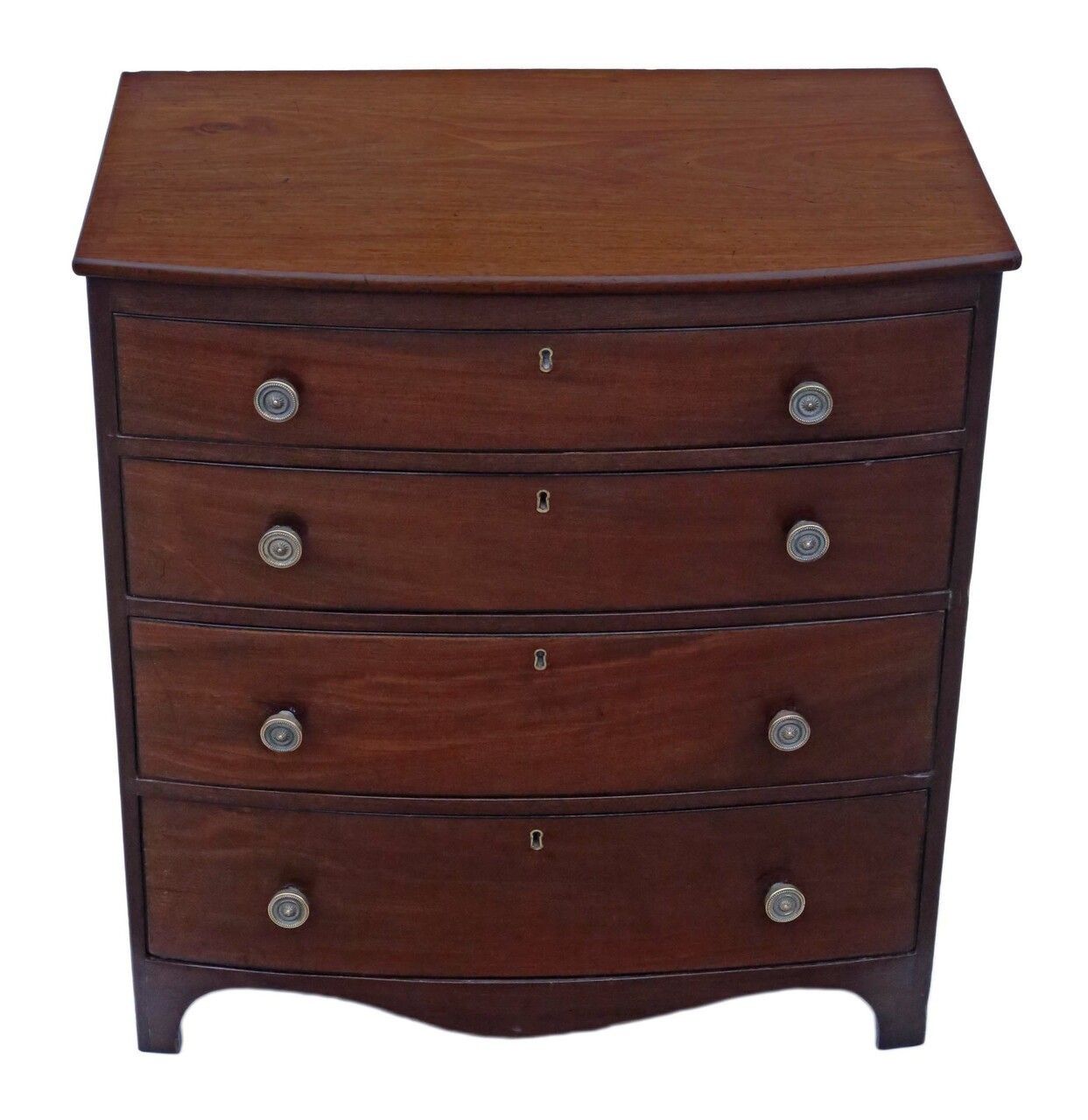 Georgian 19th Century Mahogany Bow Front Chest Of Drawers C1820 photo furniture