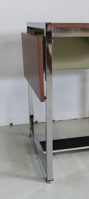 photo for sale Small Office With Shutter, In Chromed Metal And Formica   1970s