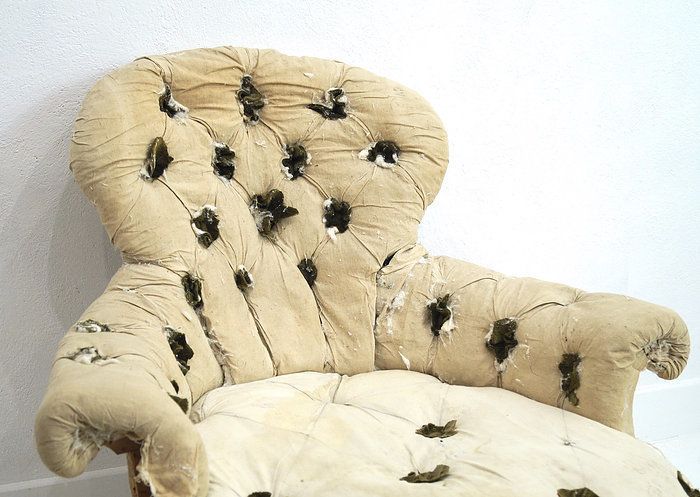 A Very Rare Pair Of French 19th Century Buttoned Armchairs photo vinterior