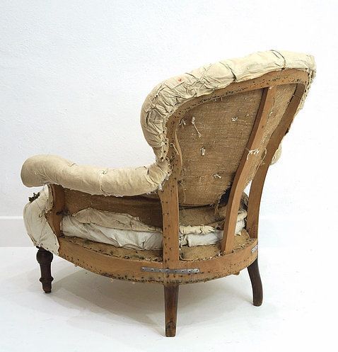 A Very Rare Pair Of French 19th Century Buttoned Armchairs photo vintage