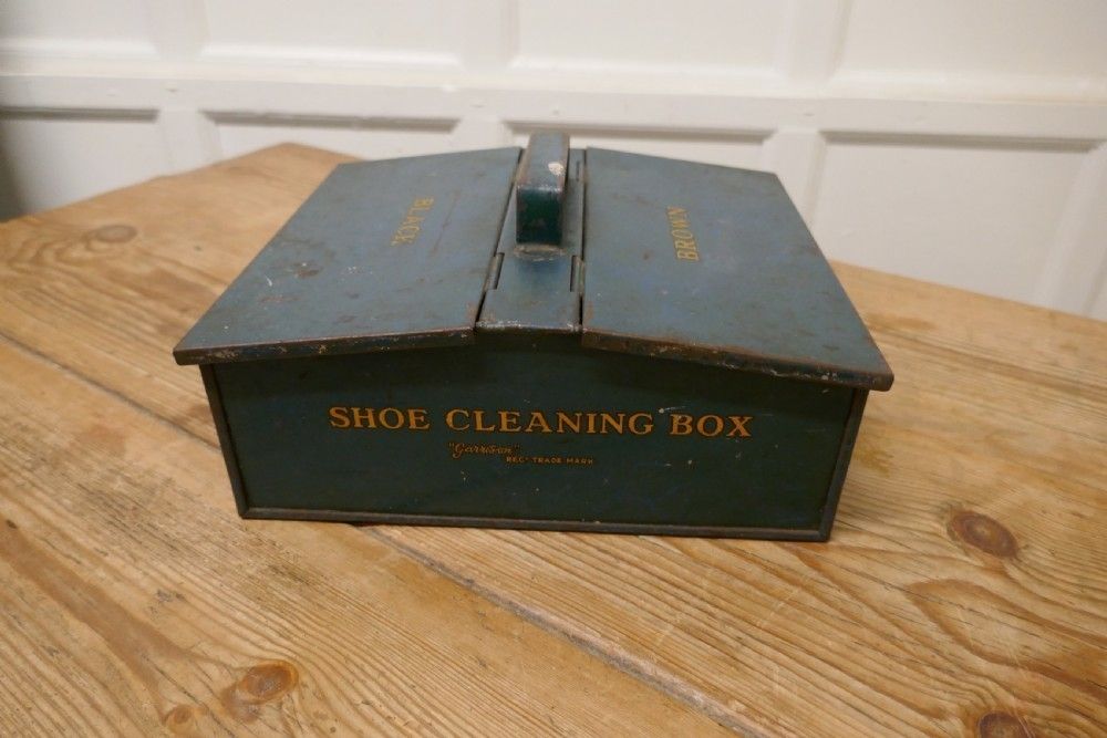 Dark Green Garrison Shoe Cleaning Tin