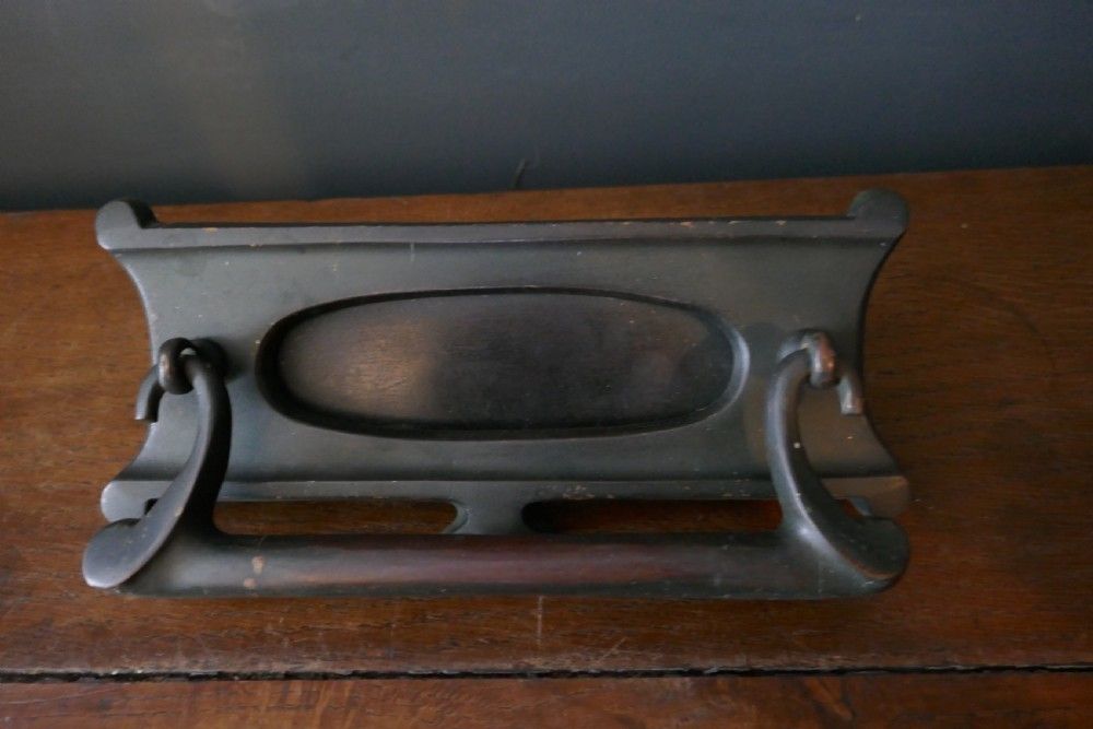 Large Victorian Art Nouveau Bronze Front Door Letter Box With Door Knocker