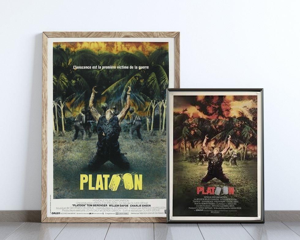 Platoon (French) 1986   Original Vintage Poster photo for sale