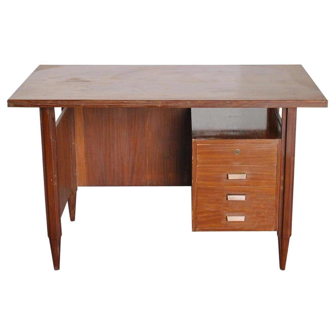 Italian Wooden Desk From The 60s