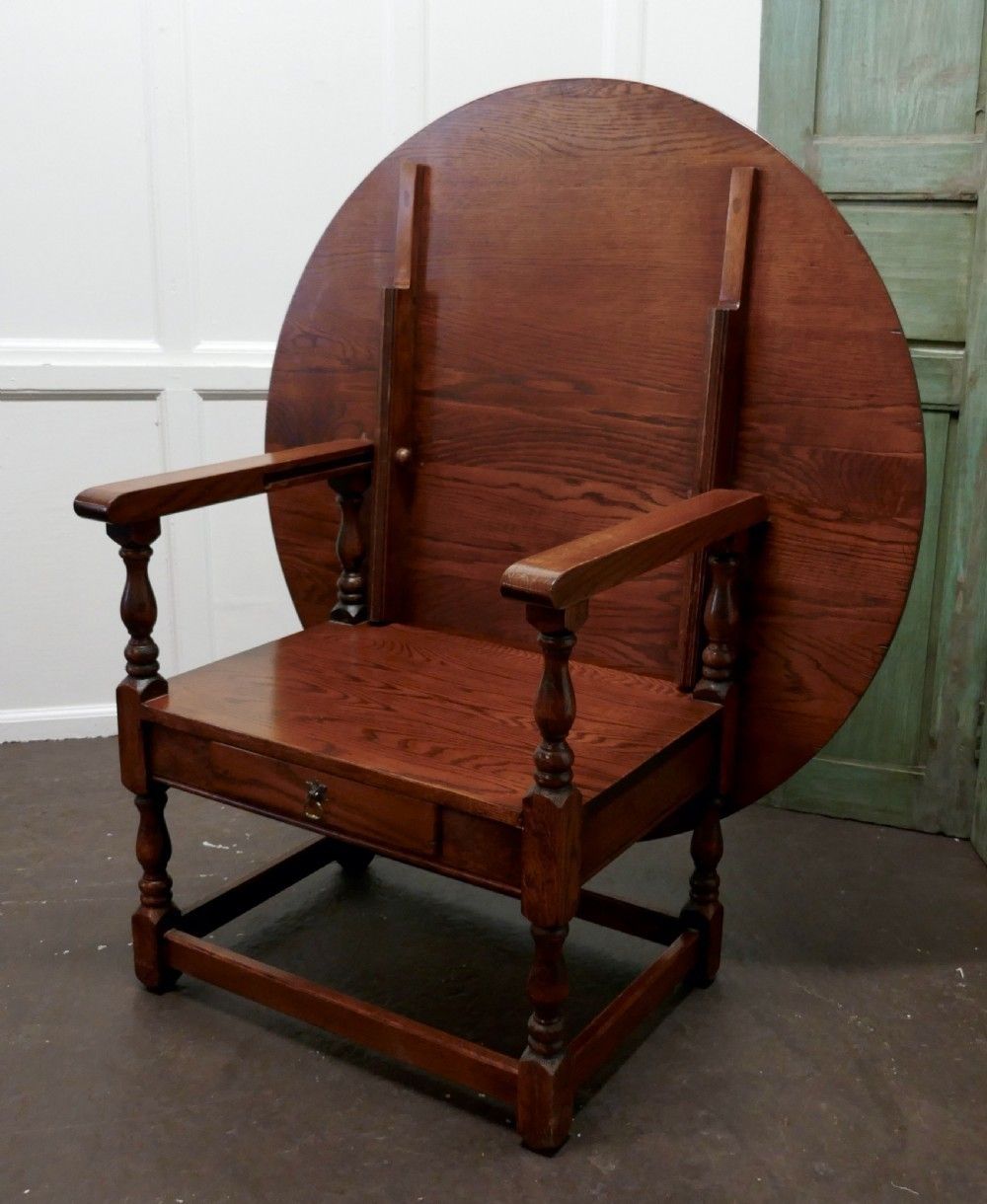 Golden Oak Monks Bench/Hall Table