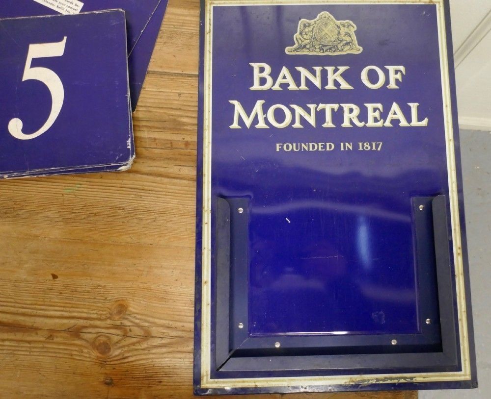 20th Century Tin Plate Perpetual Calendar From Bank Of Montreal, 1817 photo Home Decor
